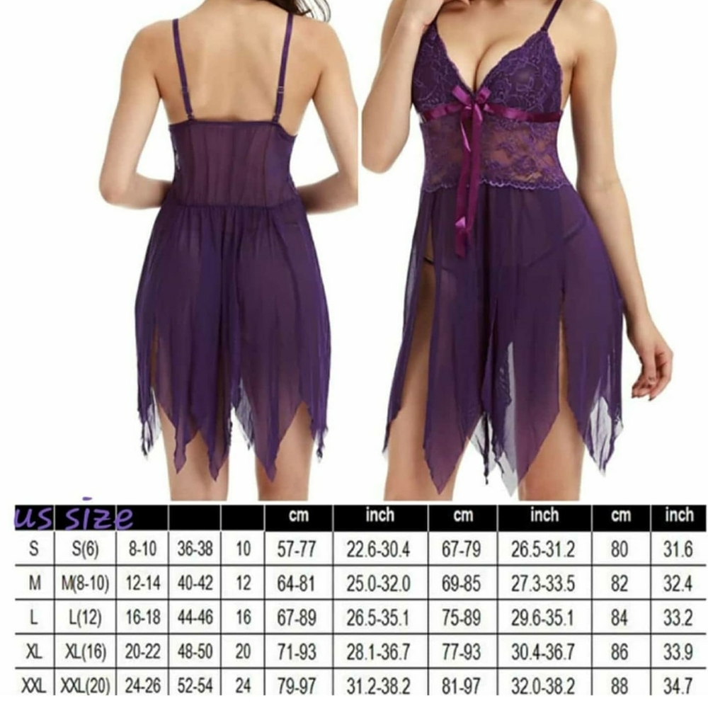 Purple lace lingerie nwt